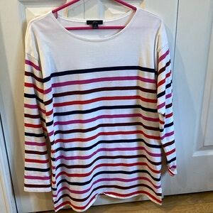 J.Crew Striped boatneck cotton tunic top AE778  $79.50 Small